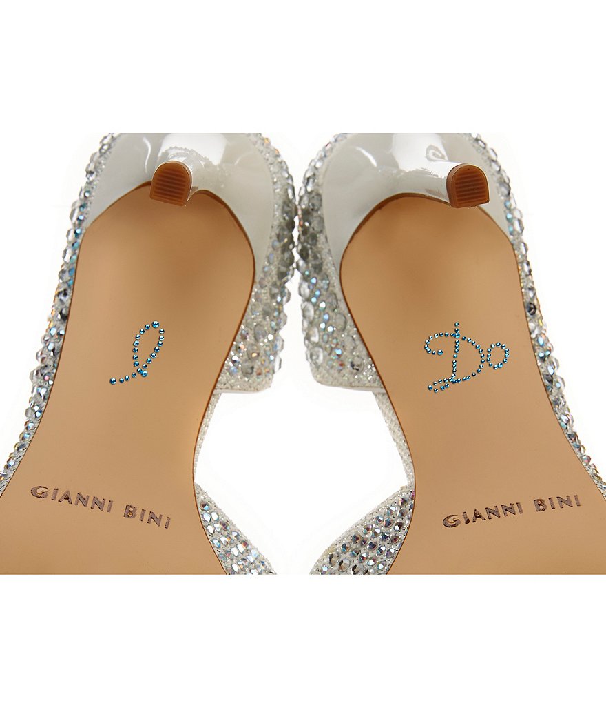 Gianni Bini Bridal Collection Mairah Jewel Embellished d'Orsay Stiletto Pumps