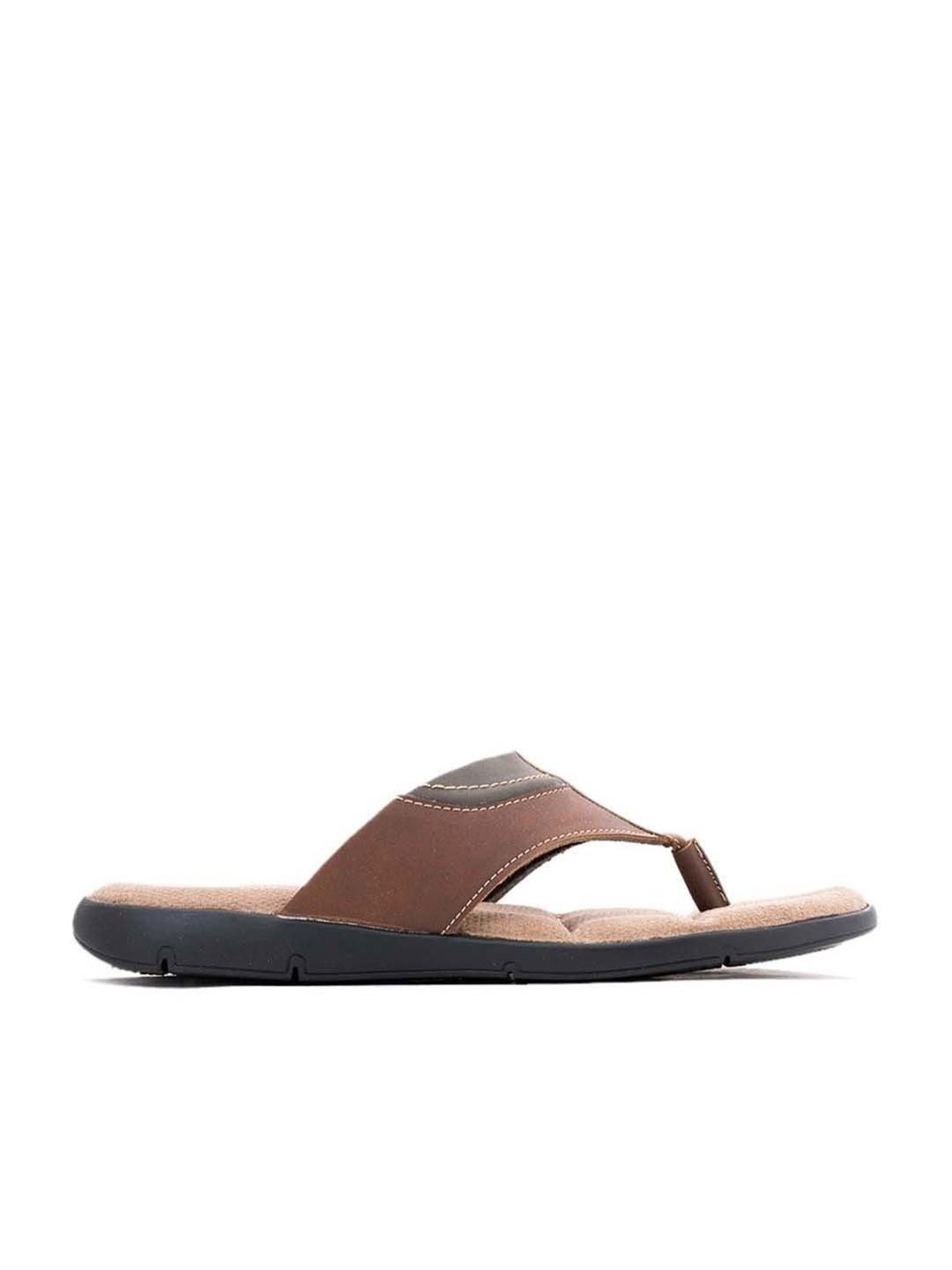 Khadim Men's Brown Flip Flops