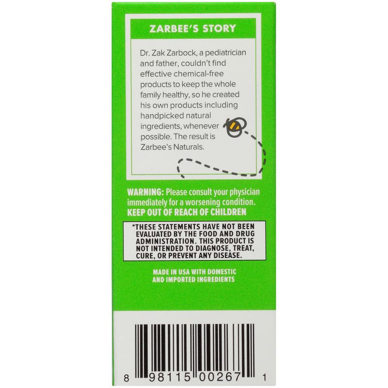 Zarbee's Naturals Baby Cough Syrup & Mucus Reducer Liquid - Grape - 2 fl oz