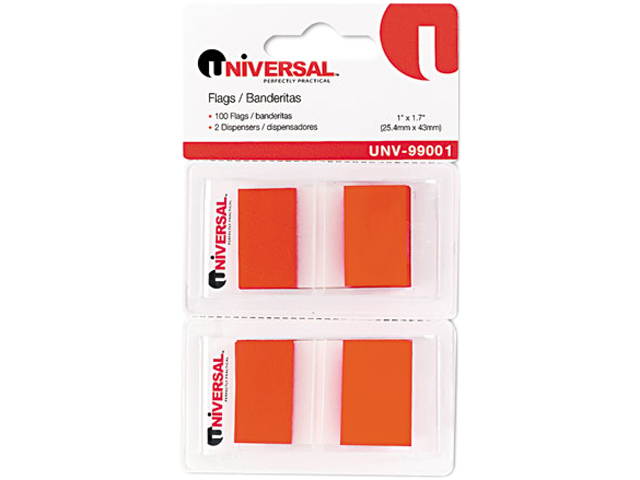 Page Flags, Red, 2 Dispensers Of 50 Flags/Pack