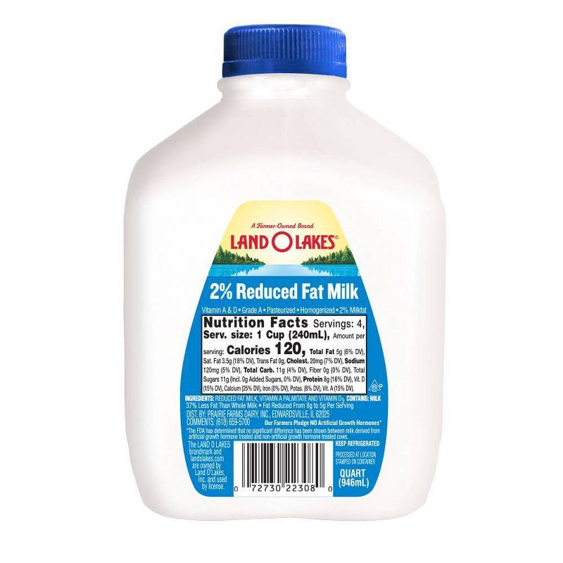 Land O Lakes 2% Milk - 1qt