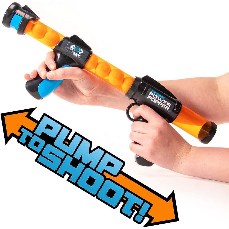 Hog Wild Atomic Power Popper Toy, Shoots Foam Balls - 12 Balls