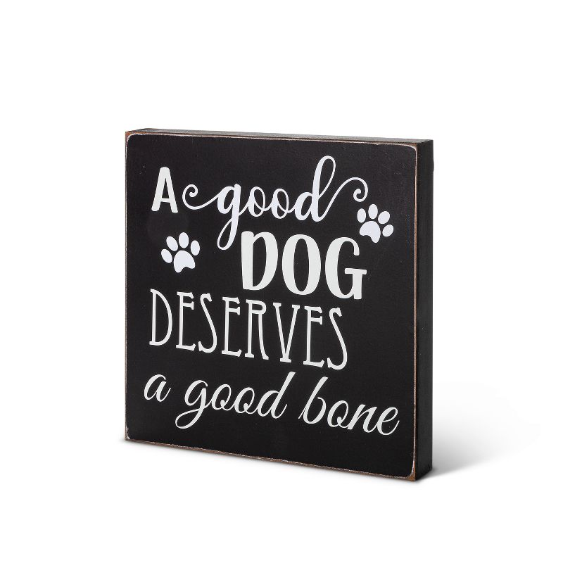 Lone Elm Studios Set of 2 Wood Dog Themed Wall D'ecor