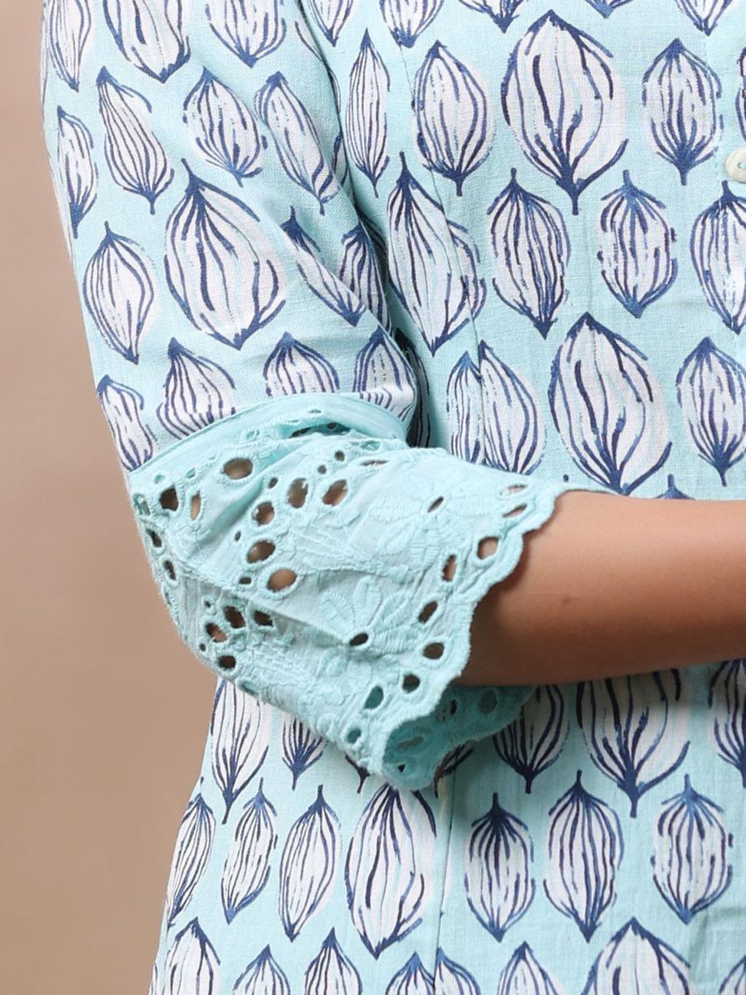 Autumnlane Rachna Pasteli Printed Cotton Kurta Pant Set