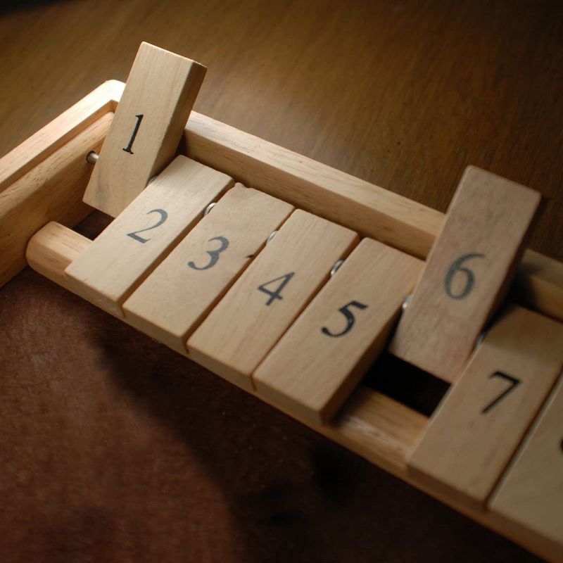 WE Games Wood Shut the Box Game - 9 Numbers, 10.5 inches