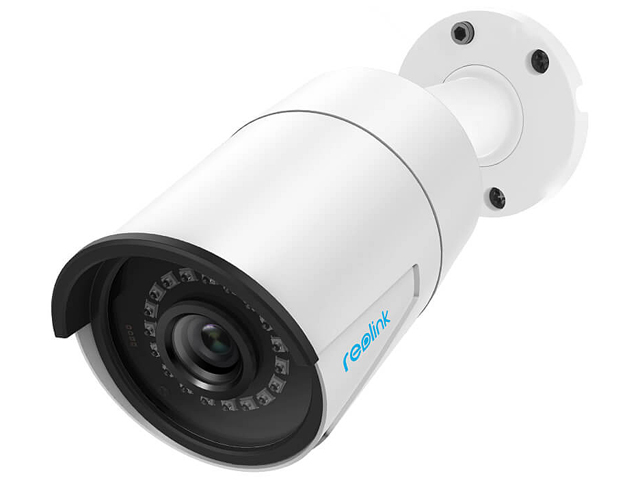 Reolink 5MP PoE Camera Outdoor/Indoor IP Security Video Surveillance Work with Google Assistant, IR Night Vision Motion Detection Sound Support SD Card Slot RLC-410-5MP