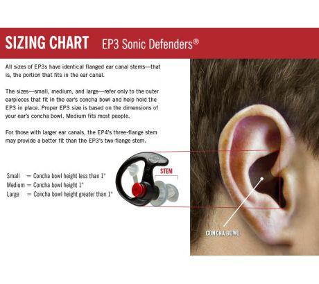 SureFire EP3-SPR Small Clear Sonic Defenders Hearing Protector