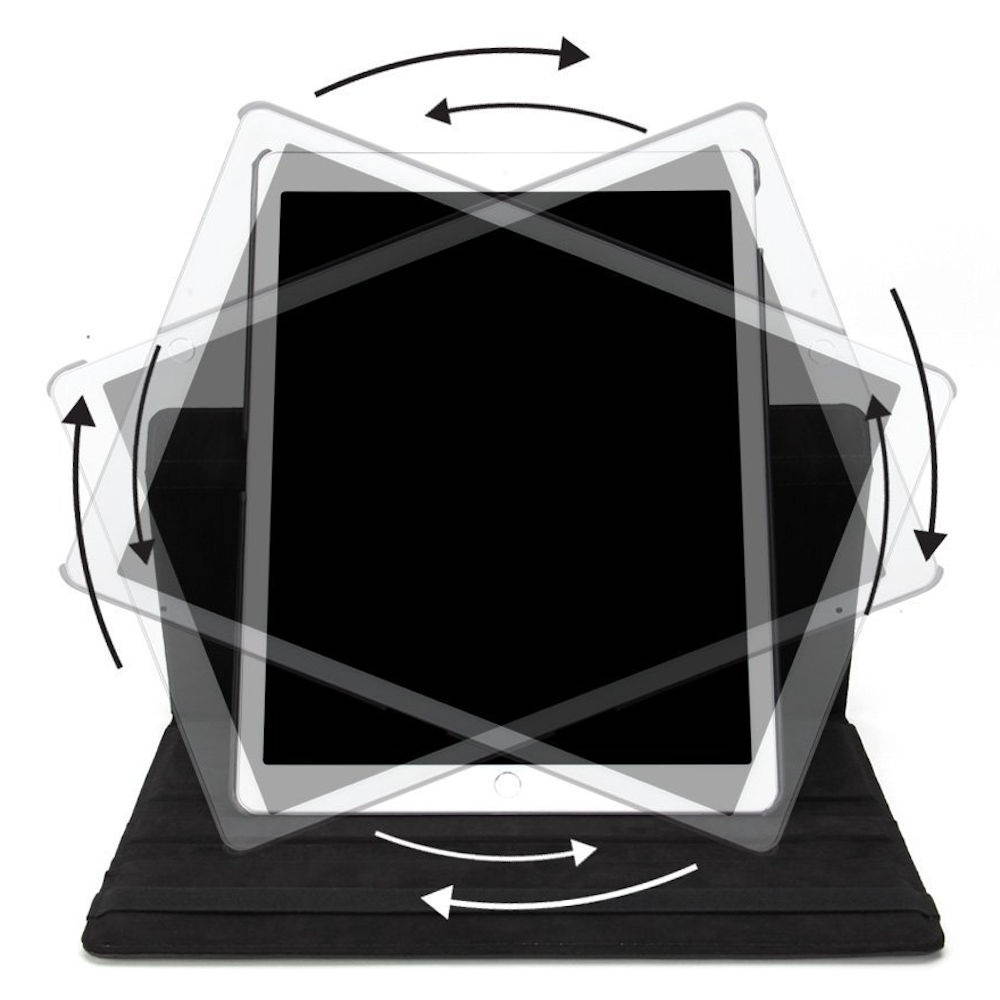 360 Degree Smart Rotating Leather Hybrid Case for iPad 10.2 inch (8th & 7th Gen) - Orange