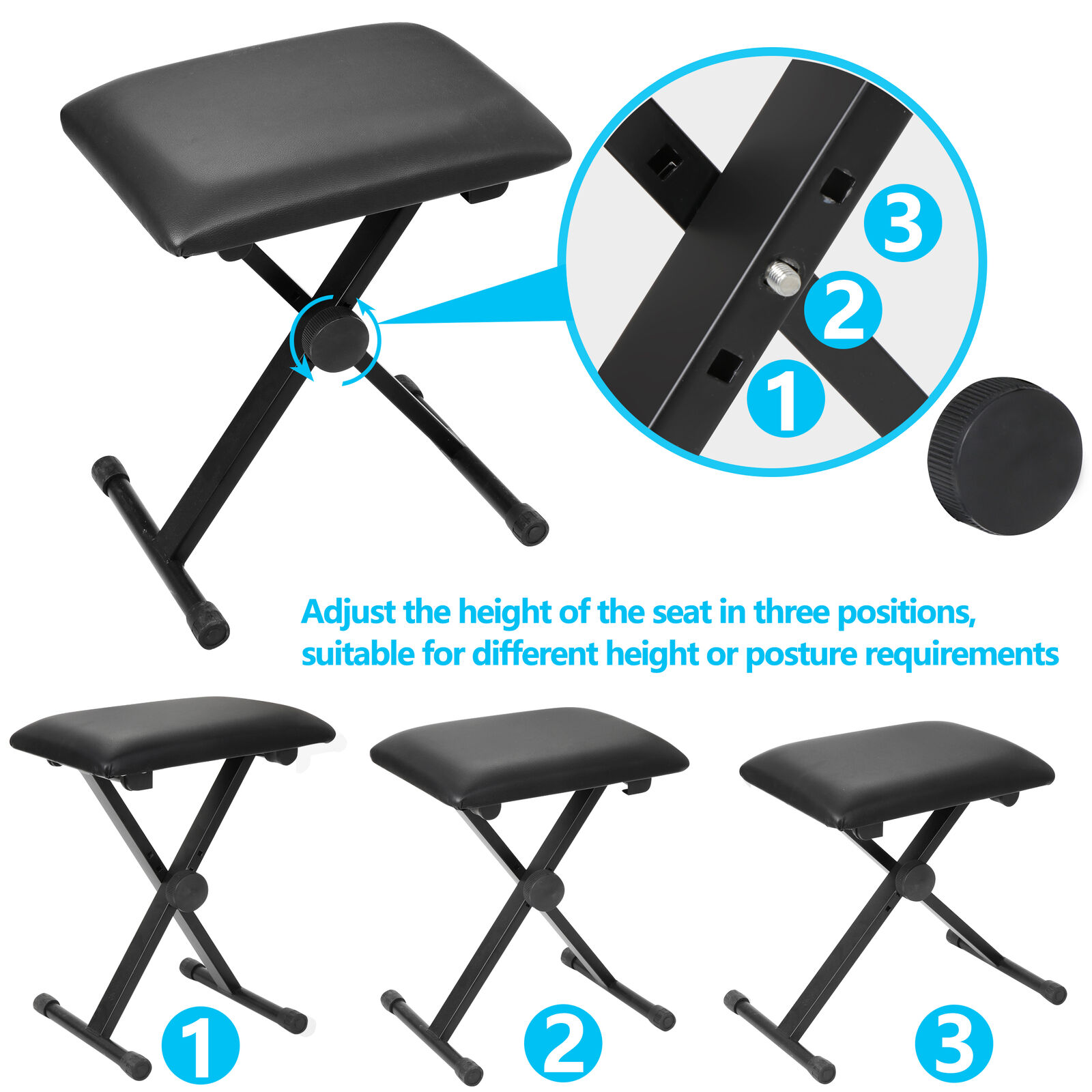 61-Key Electronic Keyboard Piano for Beginner,  Music Keyboard Kit with Stool, Headphone and Microphone