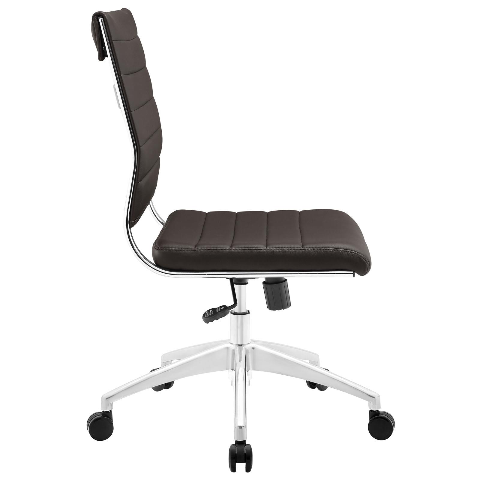 Jive Armless Mid Back Office Chair in Brown