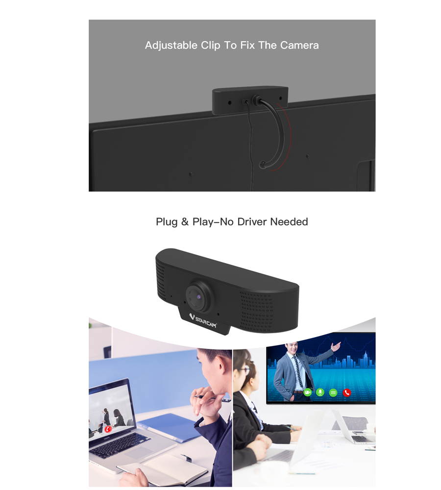 USB HD Webcam, HD Webcam 1080P, Pro Streaming Web Camera with Microphone, Widescreen USB Computer Camera for PC Mac Laptop Desktop Video Calling
