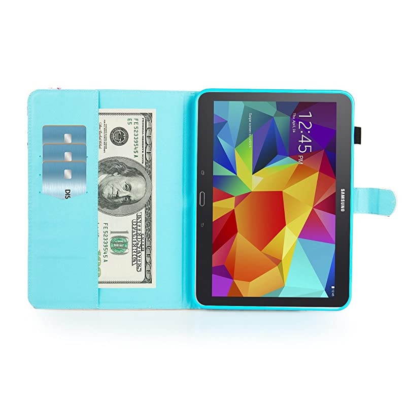 Galaxy Tab 4 10.1 Case,T530 Case,(TM) Slim Folio Stand Case with Cards Slots [Auto Wake/Sleep Feature] Magnetic Smart Shell Cover for Samsung Galaxy Tab 4 10.1 SM-T530NU T531,Gradient Ramp Color