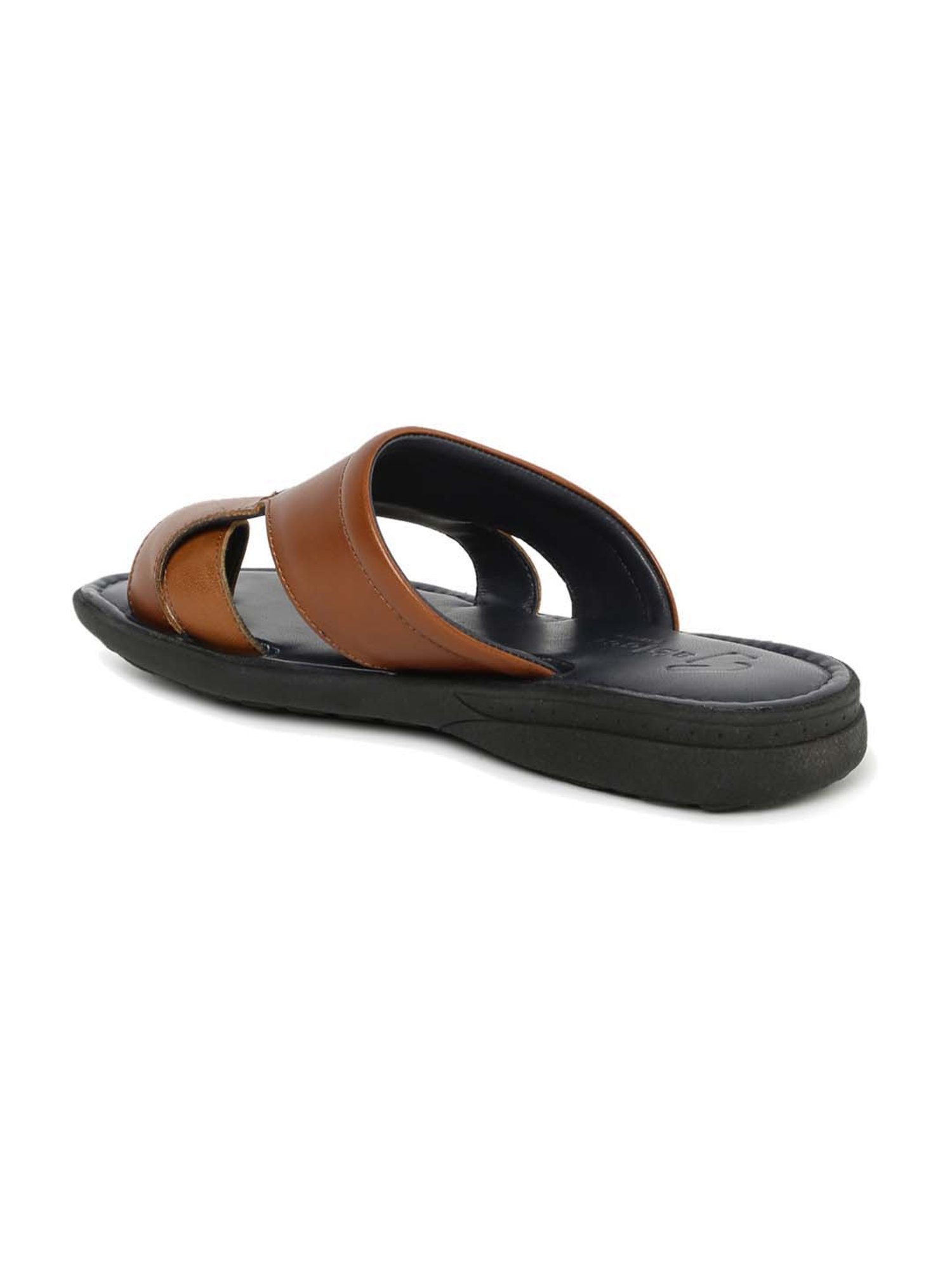 Gabicci Men's Rich Tan Cross Strap Sandals