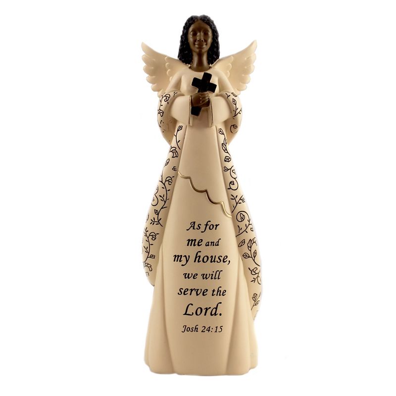Black Art 11.5" Serve The Lord Angel 842,162,166,183,172,397,  -  Decorative Figurines