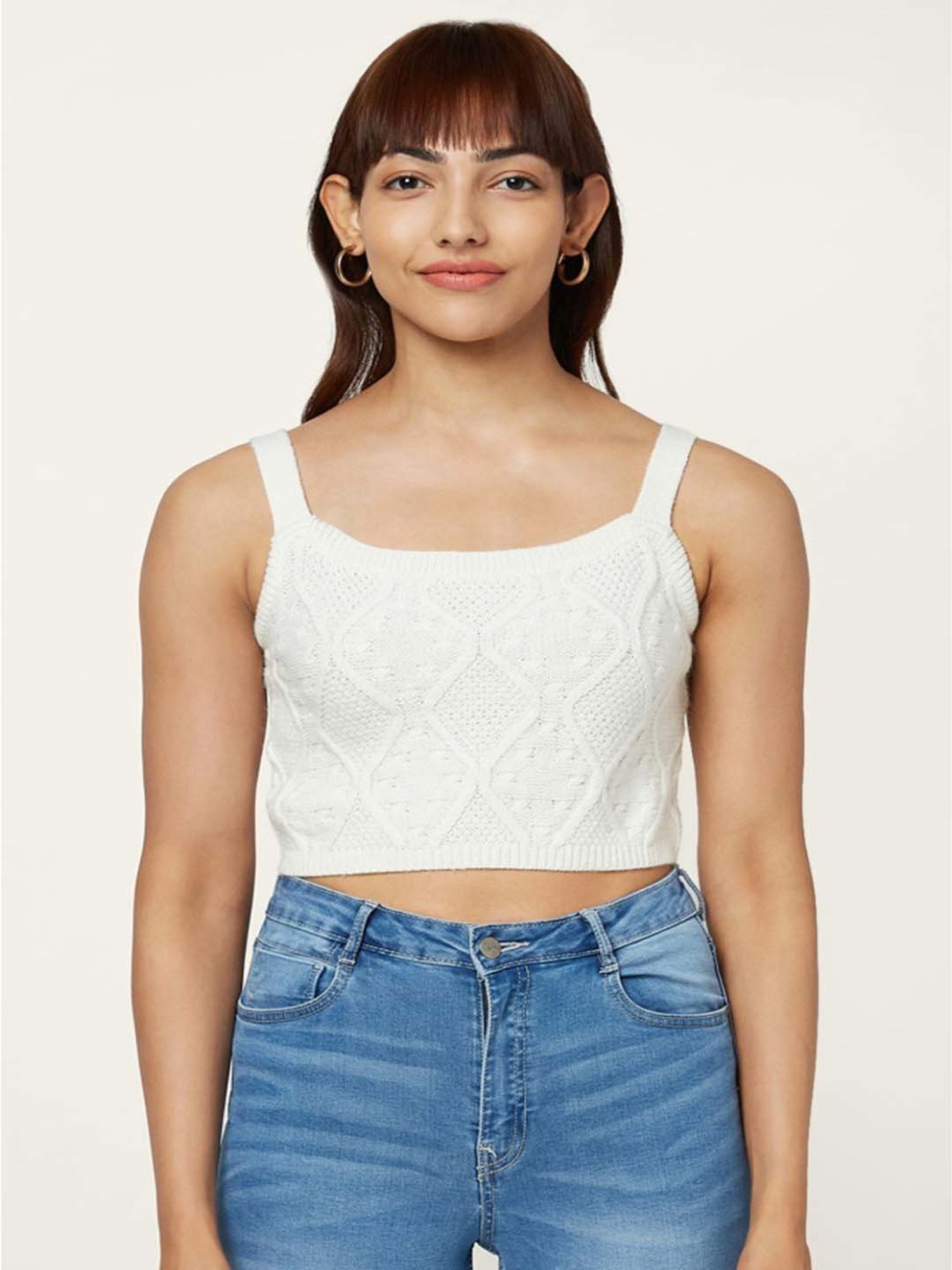 Honey by Pantaloons Off-White Embroidered Cardigan