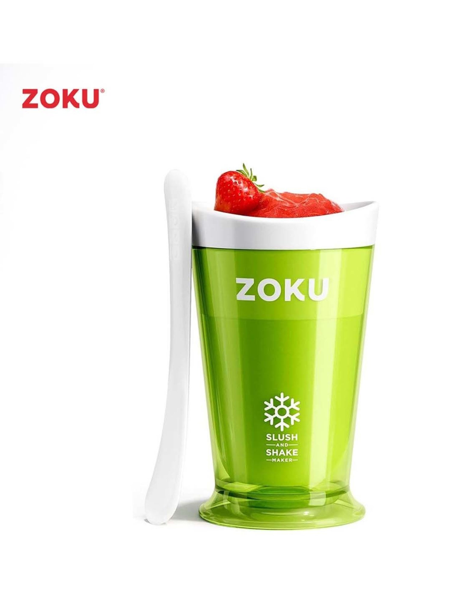 Zoku 2-Piece Green Medium Shake Maker & Pocket Straw Set