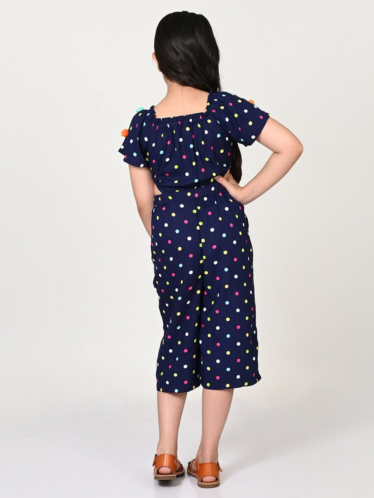 TeenTrums Girls Coral Solid Playsuit