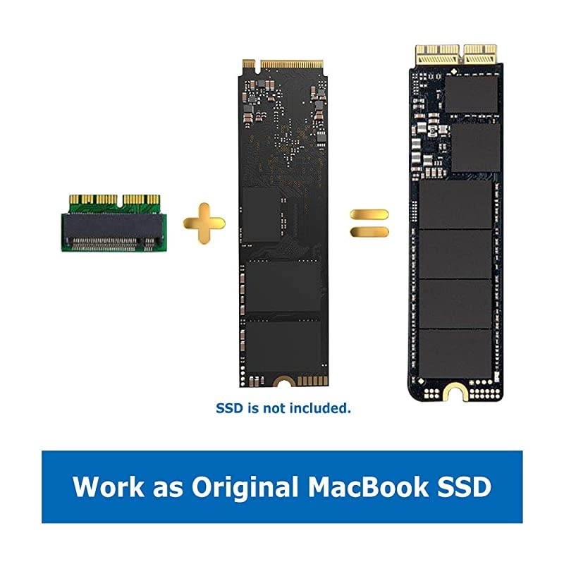 NVME SSD Convert Adapter 12+16pin NGFF MKey SSD Convert Card for MacBook Air Pro Retina Mid 2013 2014 2015 2016 2017 NVME AHCI SSD Upgraded Kit for A1465 A1466 A1398 A1502