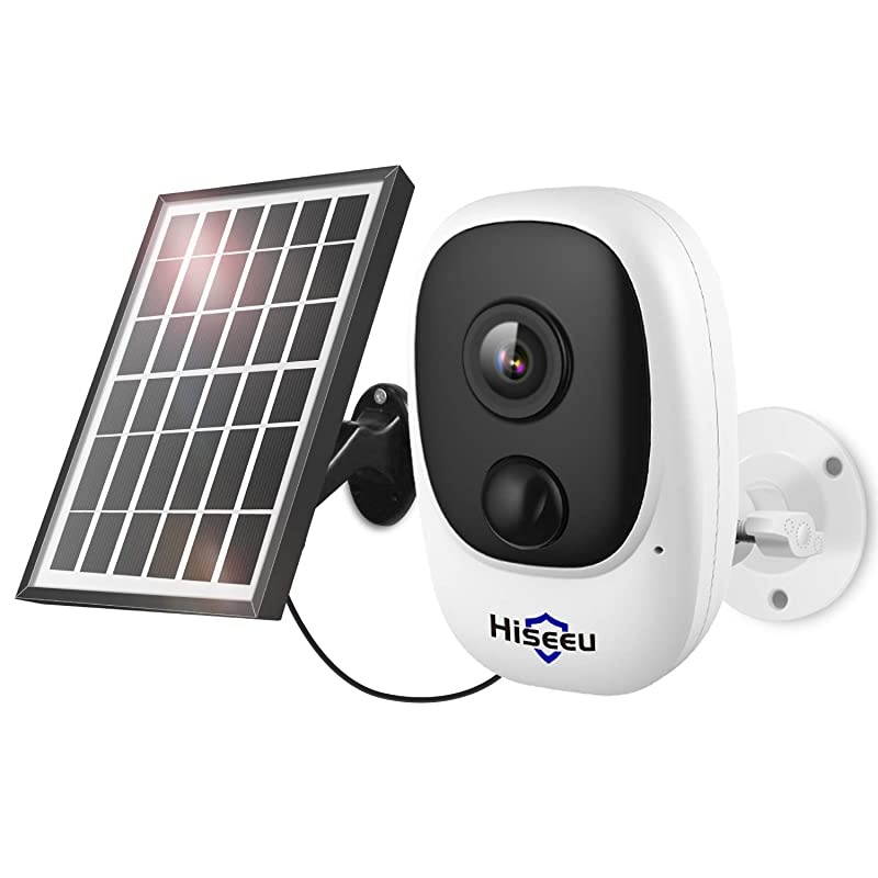 1080P Solar Wireless Camera, Outdoor Security Camera Support App Remote, 2-Way Audio, Motion Alert, Rechargeable Batteries, IP65 Waterproof, Night Vision, 2.4GHz WiFi, SD & Cloud Storage