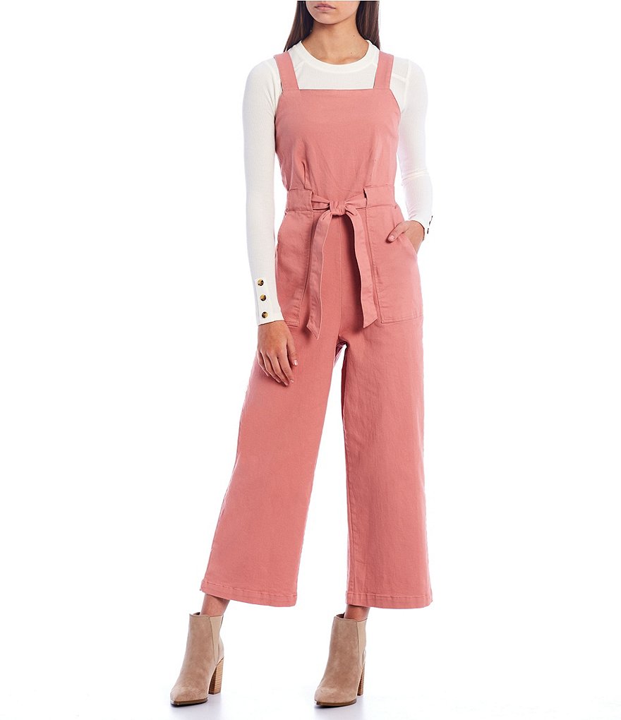 Coco + Jaimeson Strapless Elastic-Waist Laser-Cut Embroidered Knit Jumpsuit