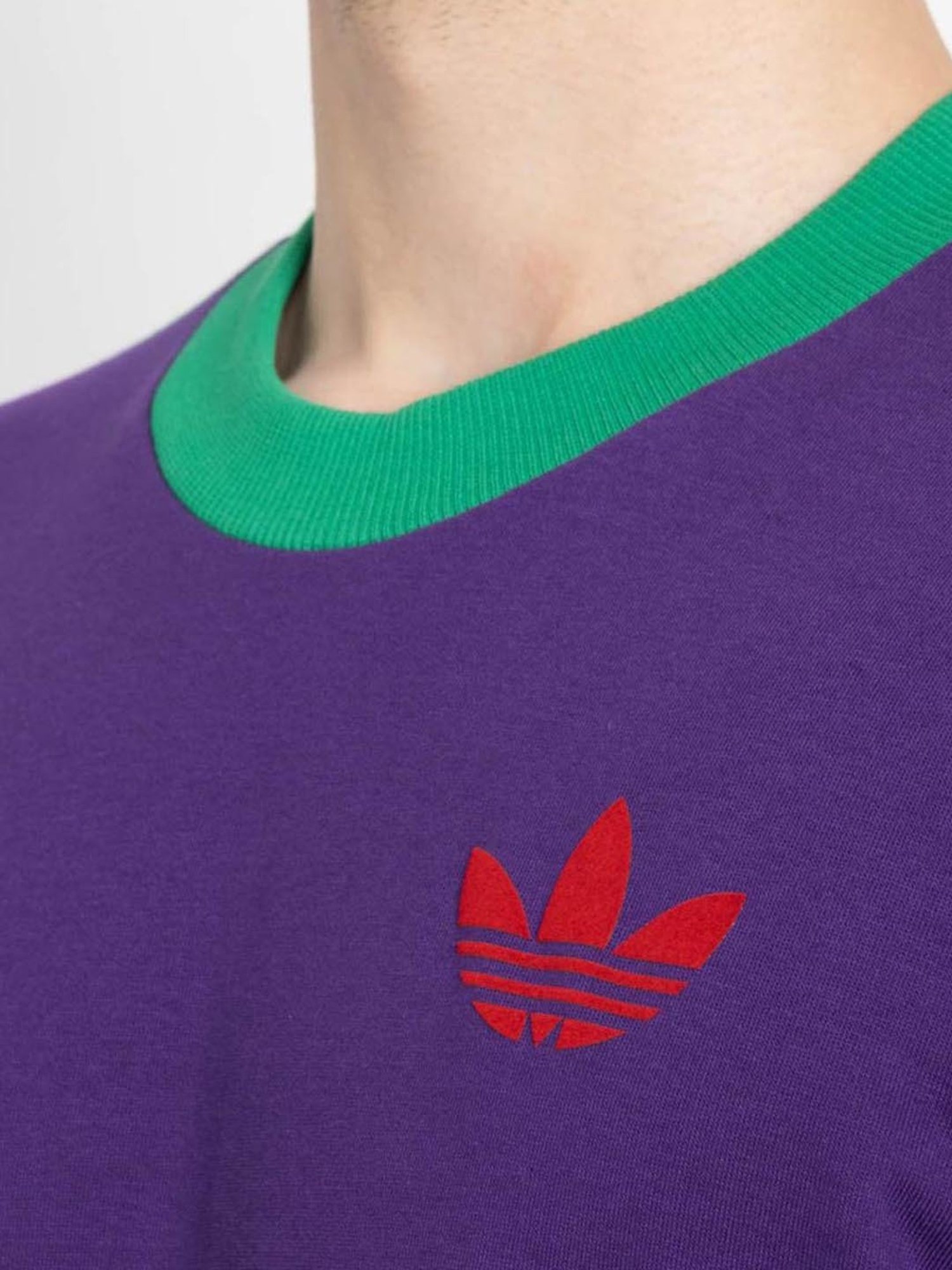 Adidas Originals Purple Cotton Regular Fit T-Shirt