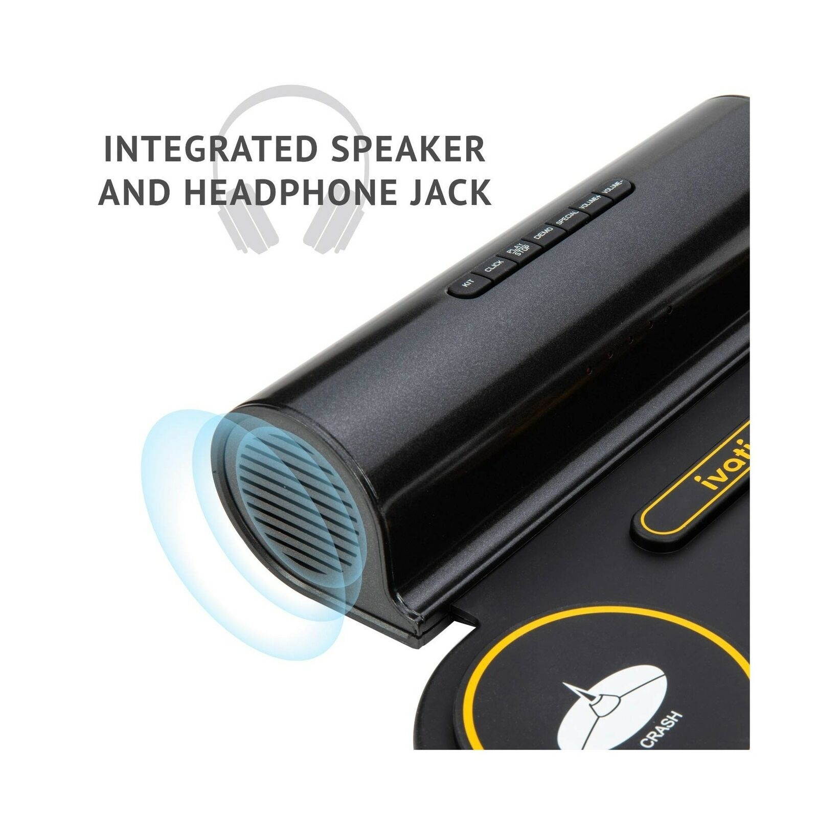 Ivation Portable Electronic Drum Pad - Digital Roll-Up Touch Sensitive Drum P...