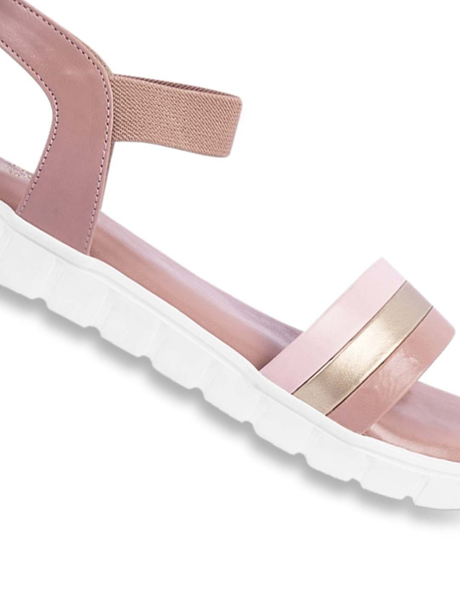 Shoetopia Women's Pink Ankle Strap Sandals