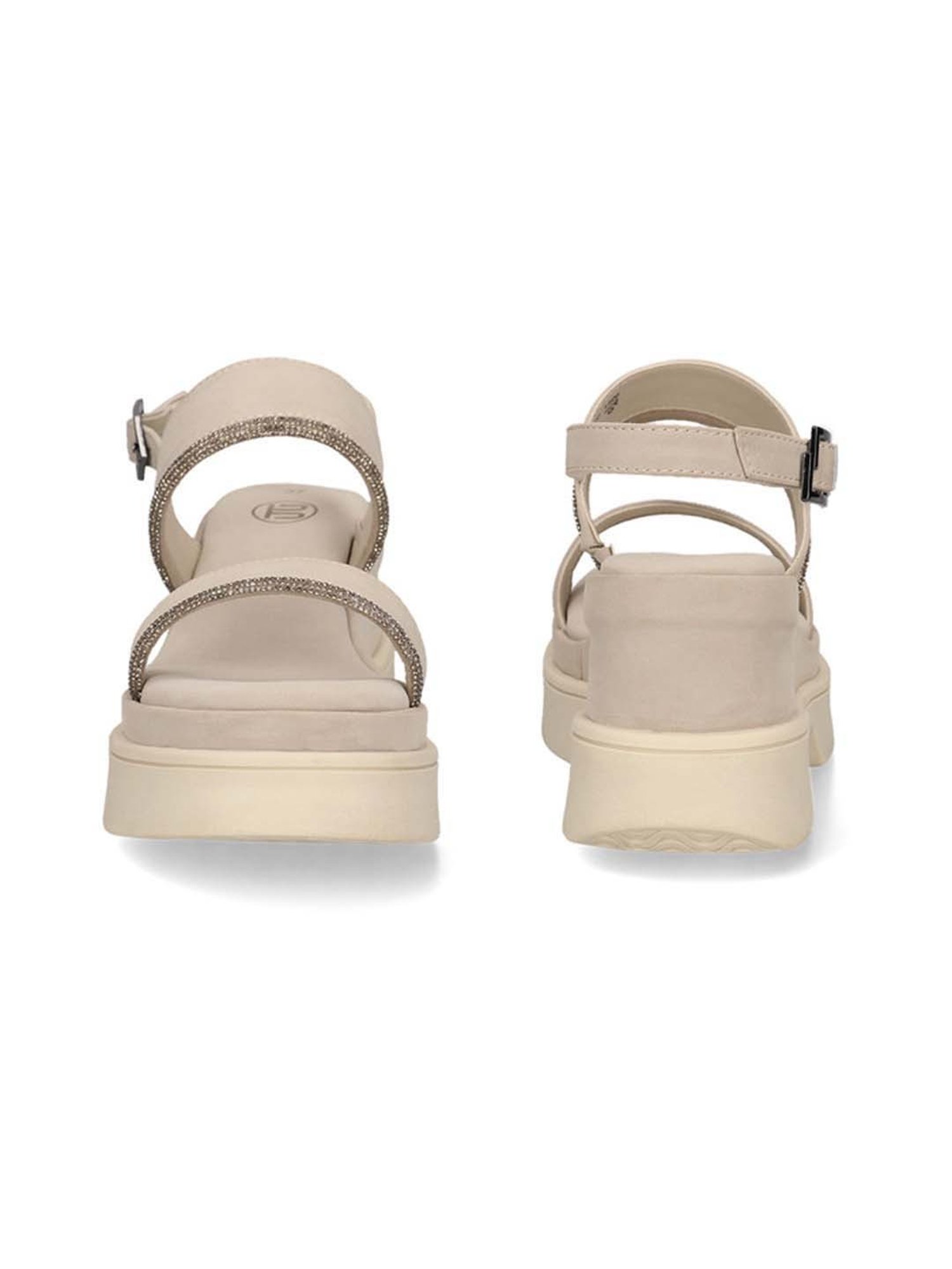 BAGATT Women's Trish Taupe Back Strap Wedges