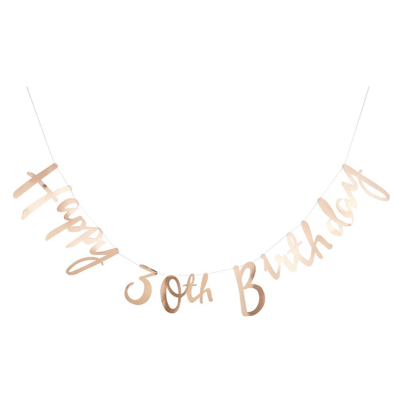 Happy 30th Birthday Bunting Gold