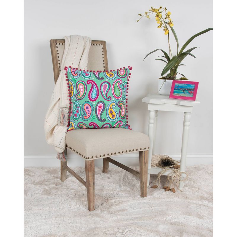 Simply Southern Floral Throw Pillow Green - Rizzy Home