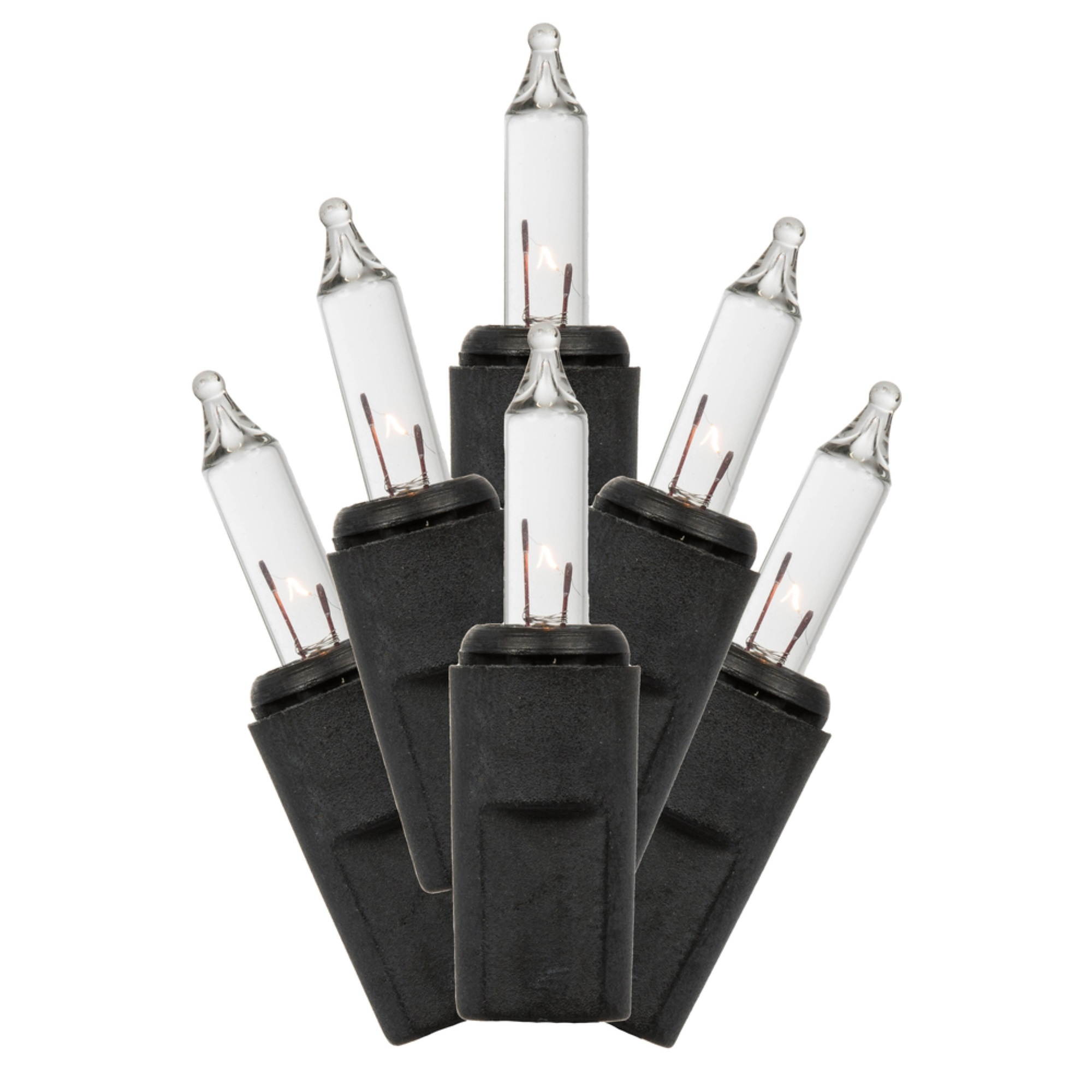 Vickerman W9BK301 35Lt LED Clear Dura Light, Black Wire End Connecting Set - 9 in. Spacing