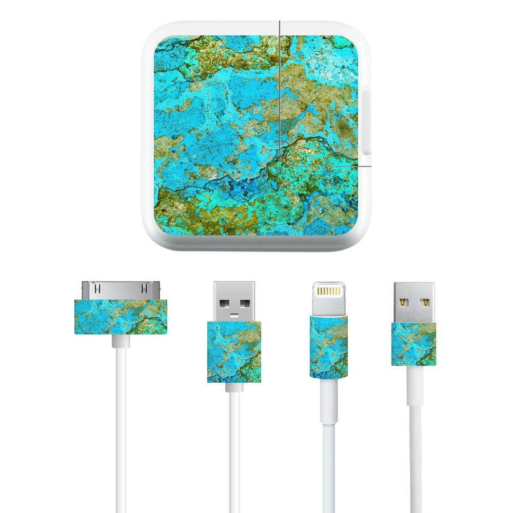 MightySkins Protective Vinyl Skin Decal Apple iPad Charge Kit wrap Cover Sticker Skins Teal Marble