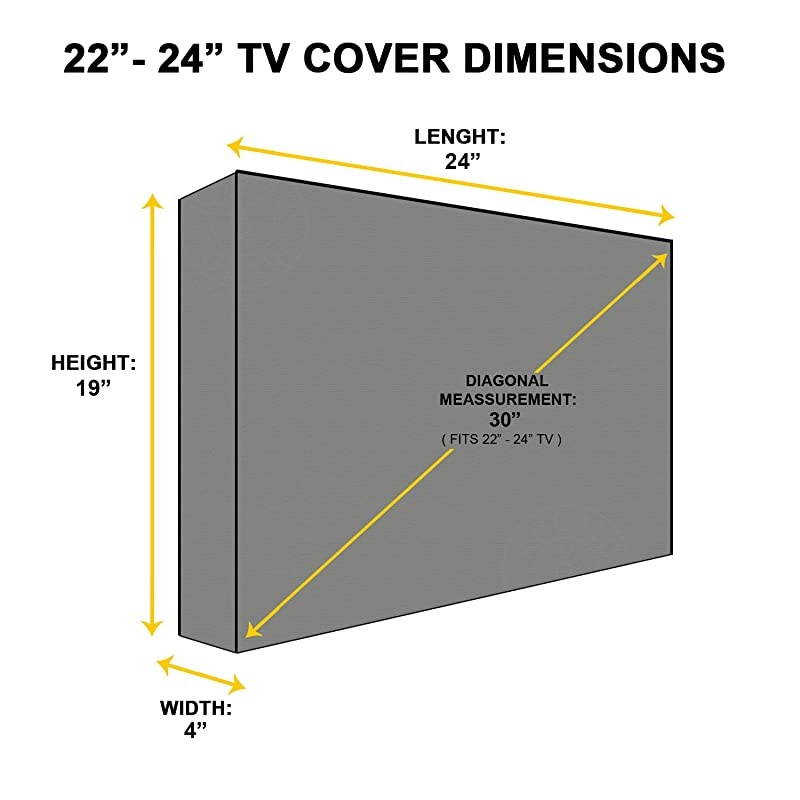 Outdoor TV Cover Sahara Series Universal Weatherproof Protector for 22 24 Inch TV Fits Most Mounts Brackets