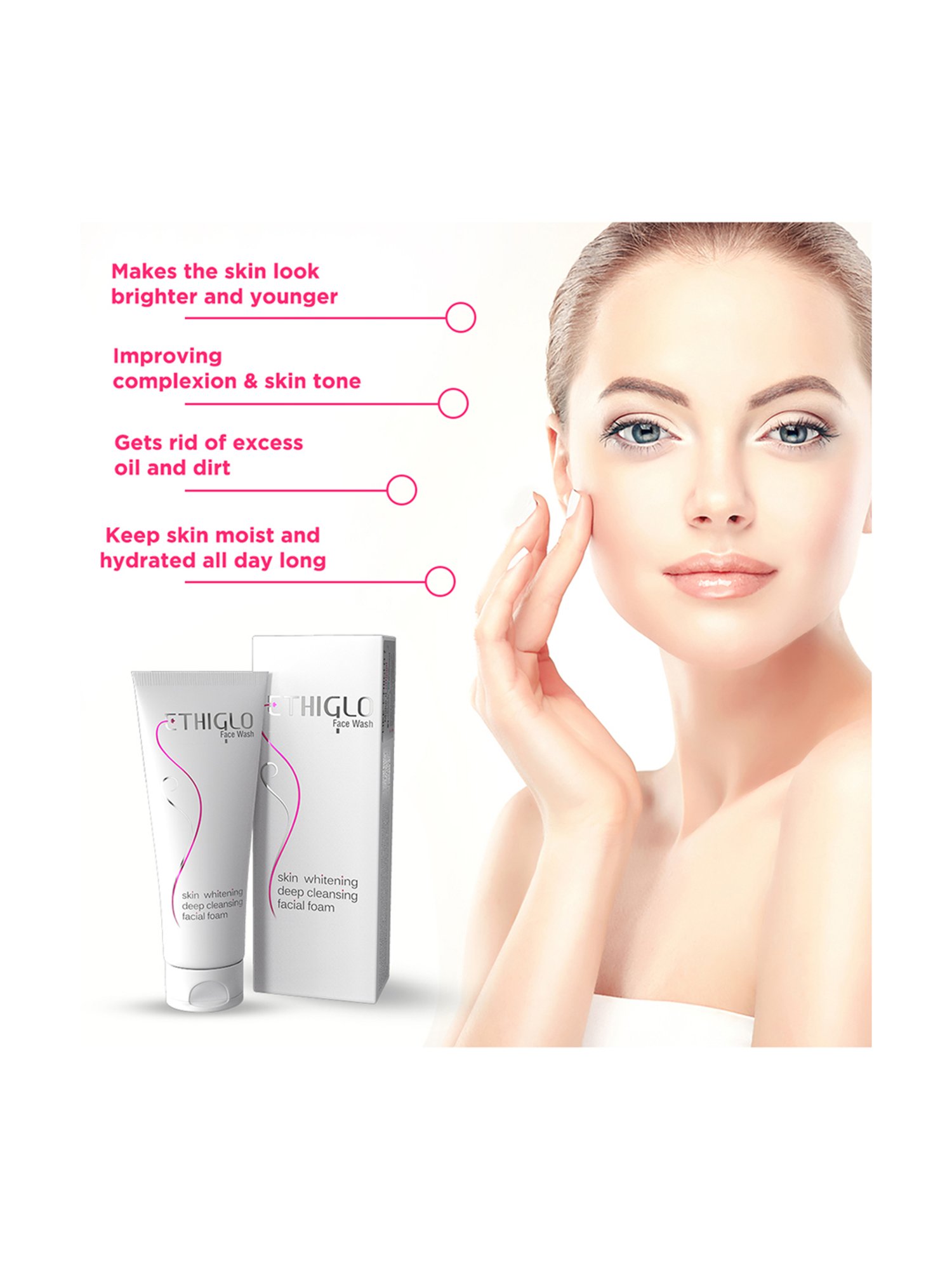 Ethiglo Skin Whitening Face Wash - 70 ml