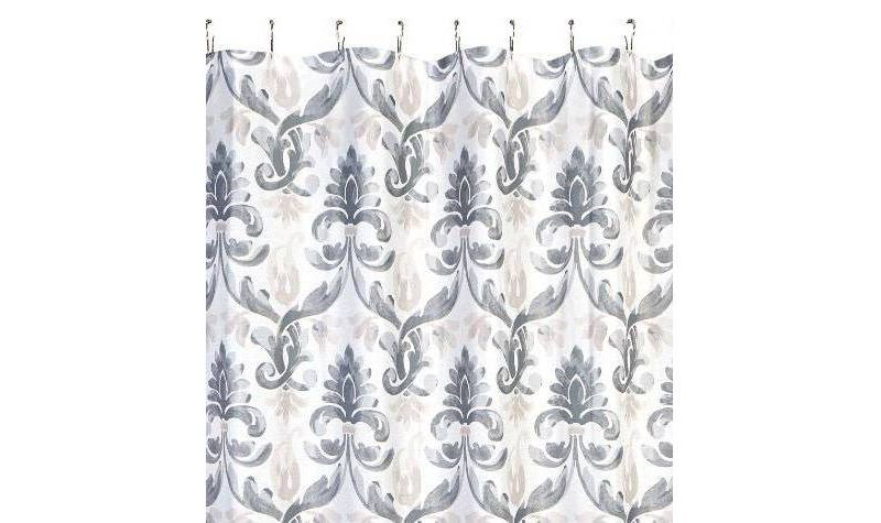 Spencer Shower Curtain Gray/Taupe - Moda at Home