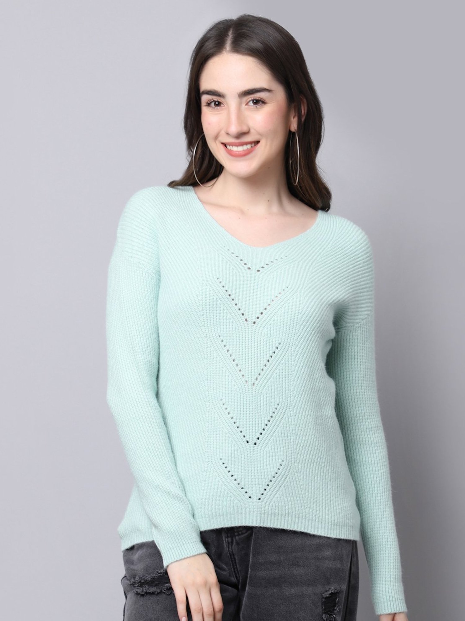 TAG 7 Green Regular Fit Sweater