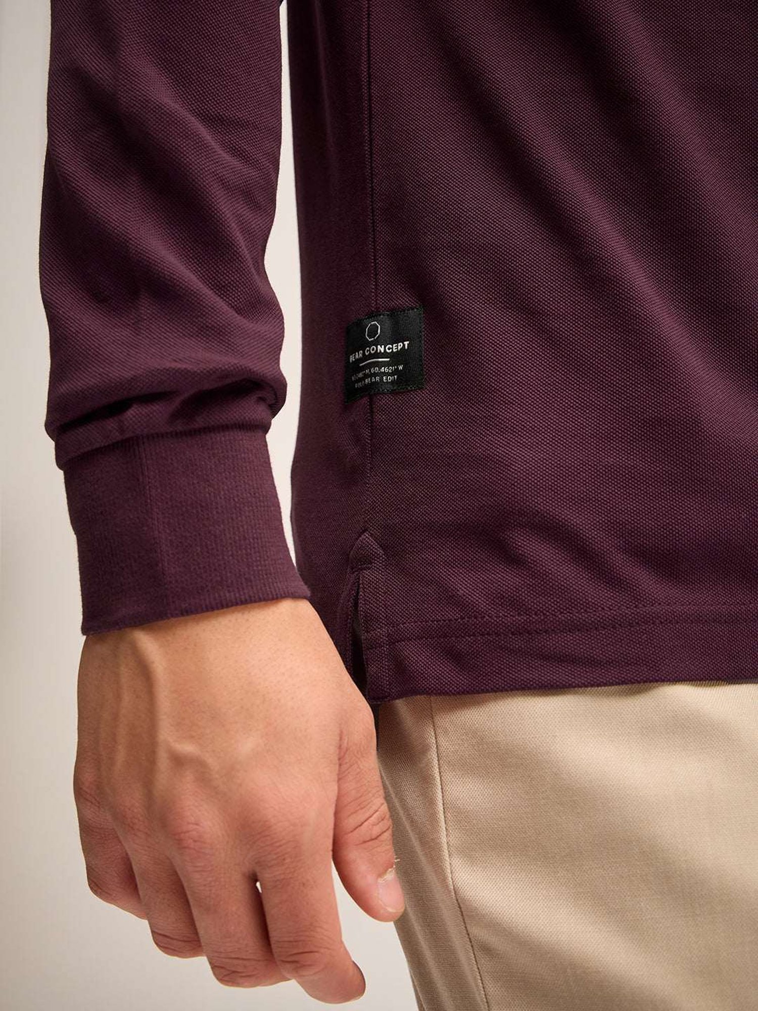 The Bear House Purple Cotton Regular Fit Polo T-Shirt