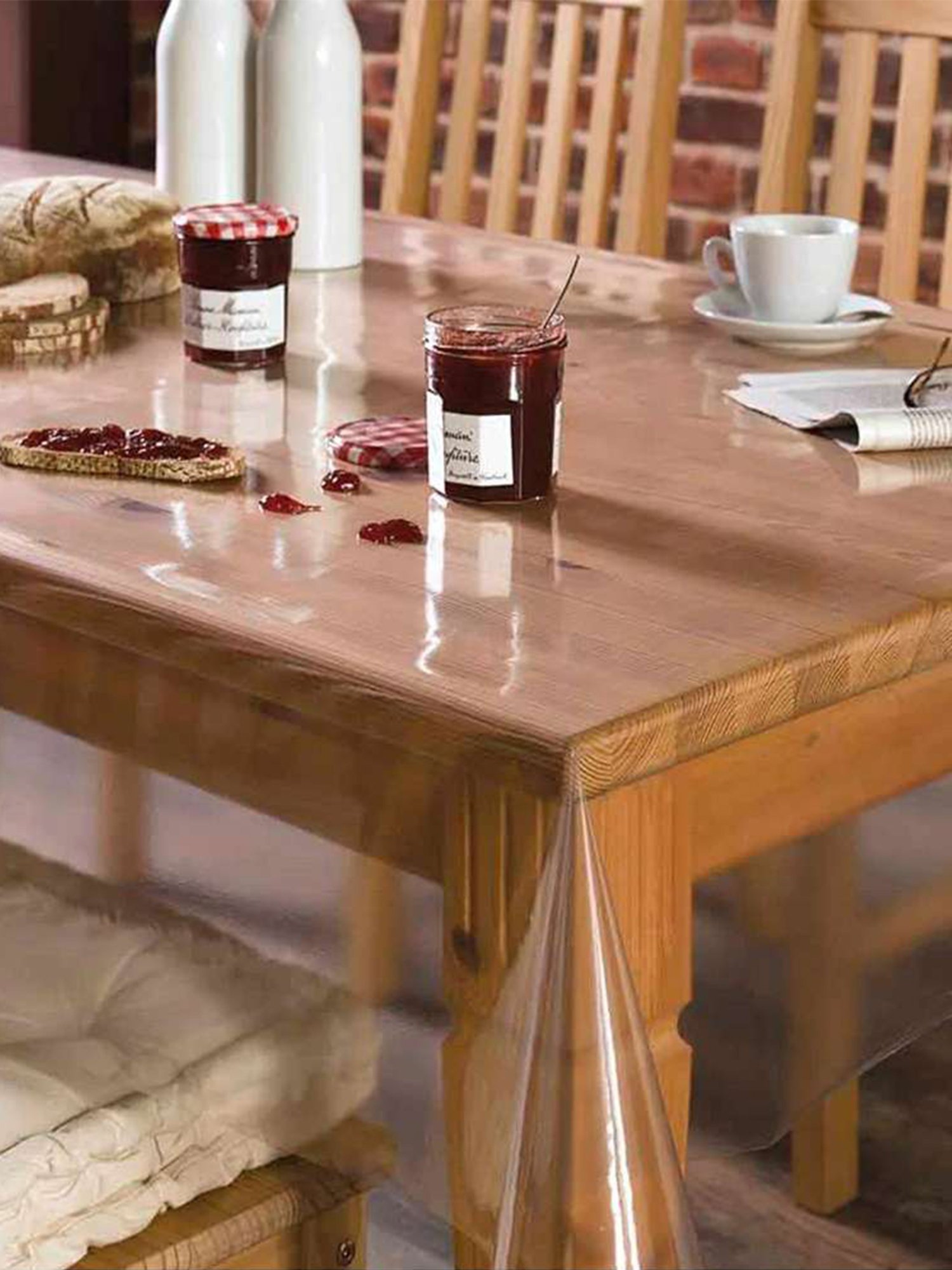 Freelance Solid Transparent PVC Set of 1 Table Cloth