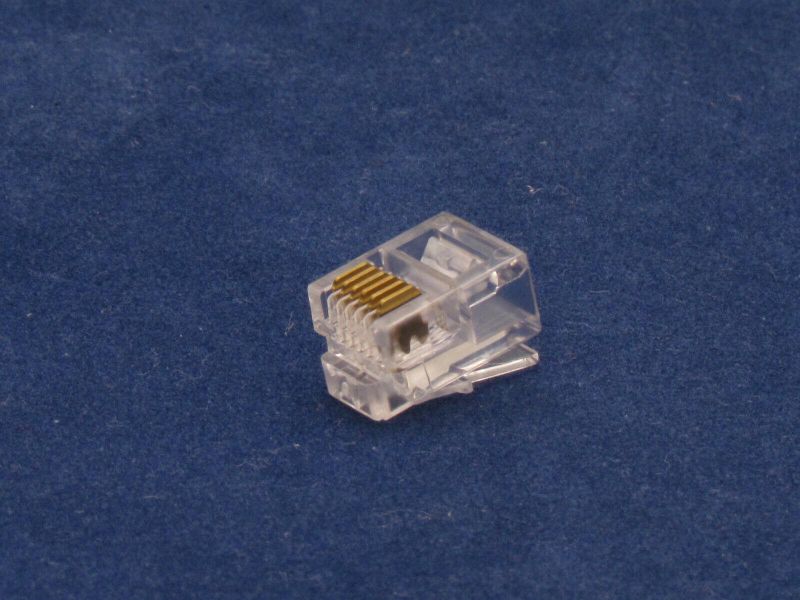 10 X Pcs RJ12 Plug 6P6C Phone Modular Telephone Connector Adapter DSL Crimp RJ11