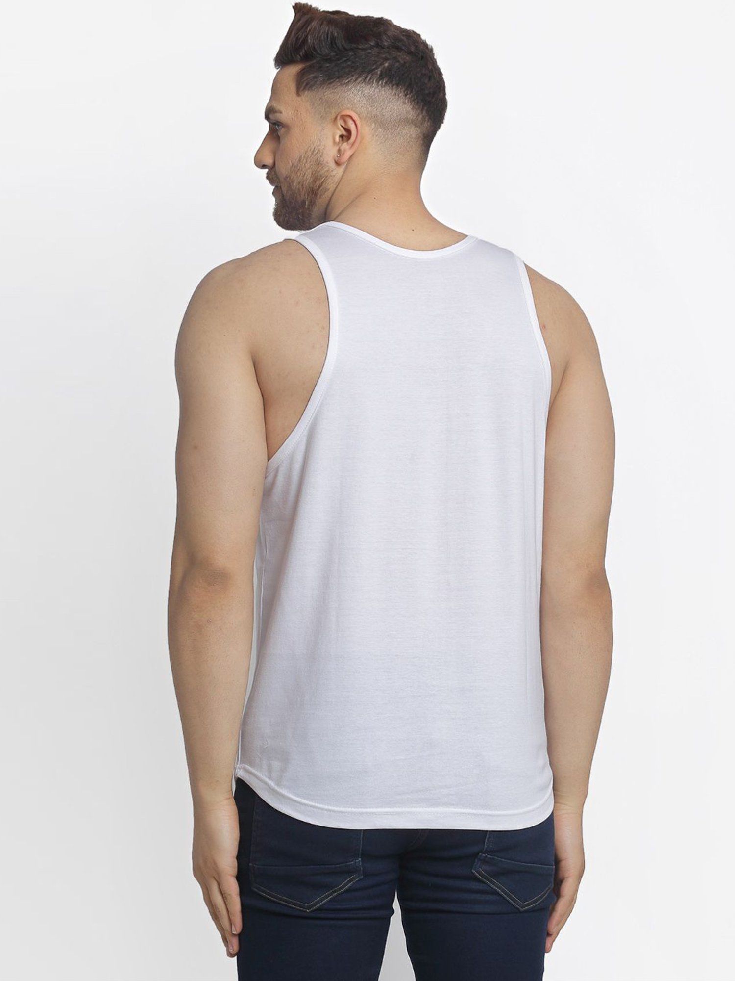 Friskers Multi Cotton Slim Fit Vest - Pack of 2