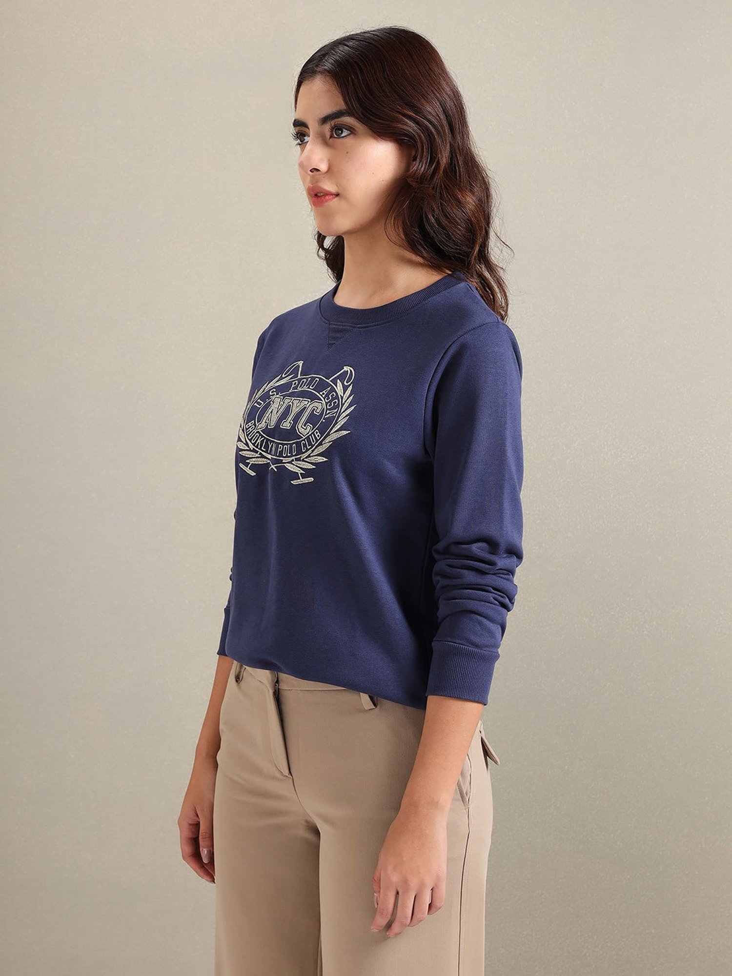 U.S. Polo Assn. Navy Printed Sweatshirt