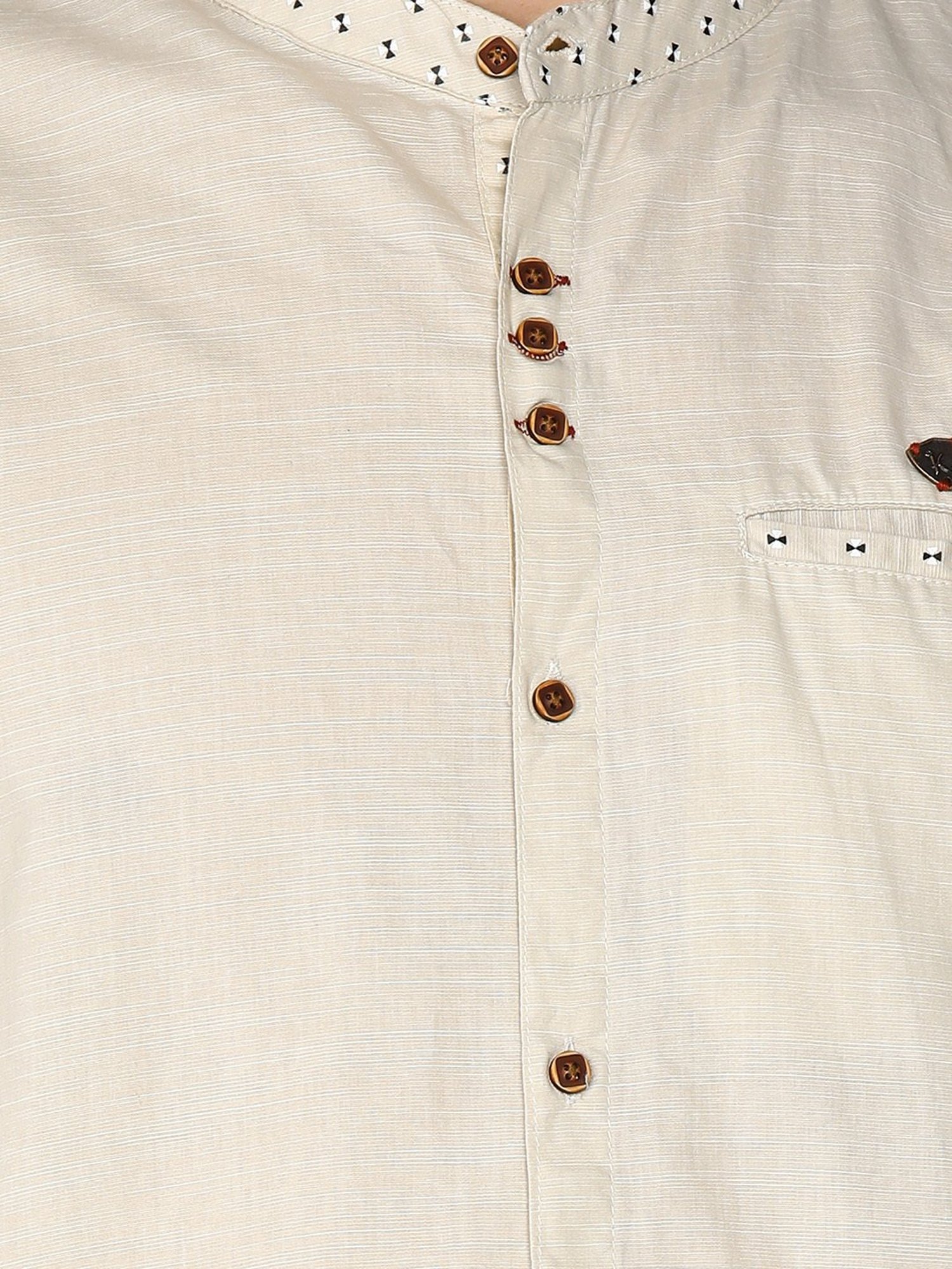 Kuons Avenue Beige Slim Fit Shirt