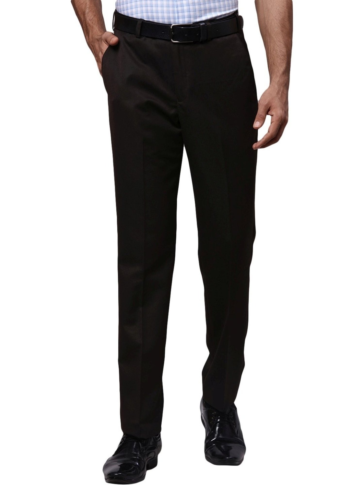 Park Avenue Medium Brown Regular Fit Trousers