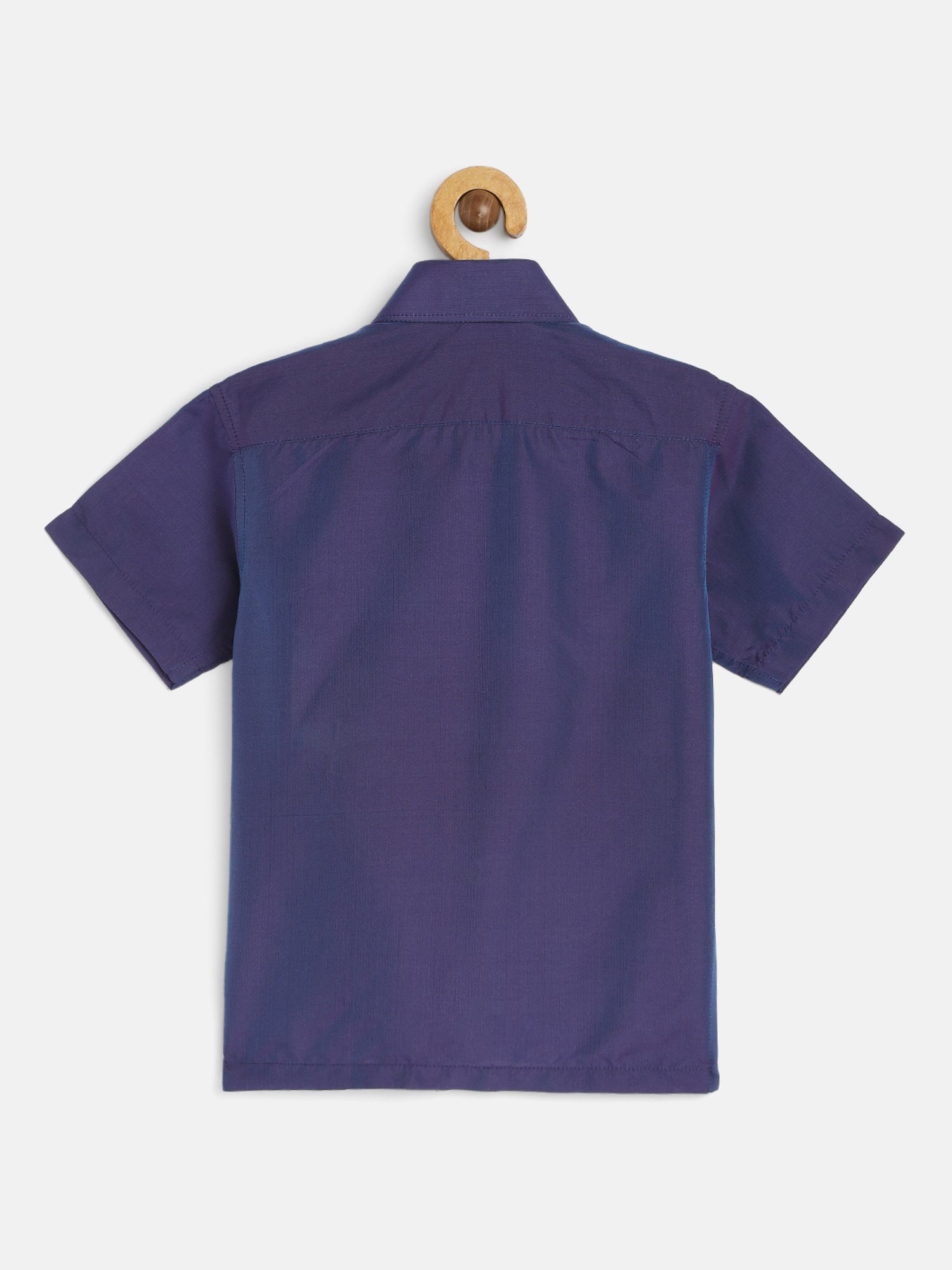 THANGAMAGAN Kids Purple Solid Lining Shirt