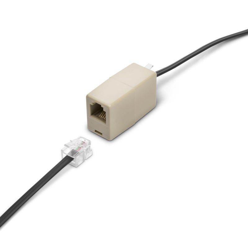 THE CIMPLE CO - Phone Line Cord 100 Feet - Modular Telephone Extension Cord 100 Feet - 2 Conductor (2 pin, 1 line) cable - Works great with FAX, AIO, and other machines &ndash; Black