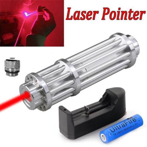 Military 1W 650nm Red Laser Pointer Pen Powerful Beam Light Zoom Focus 18650