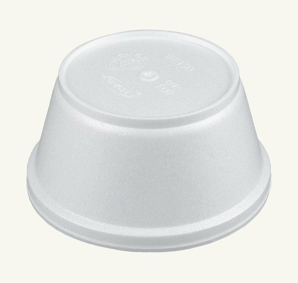 Dart 8SJ20, 8-Oz White Foam Food Container with Vented Lid, CASE OF 100