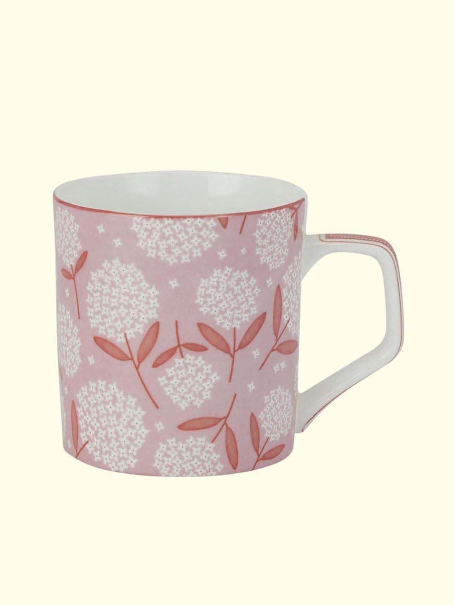 Living Scapes by Pantaloons Pink Bone China Cups (0.22 L) - Set of 2