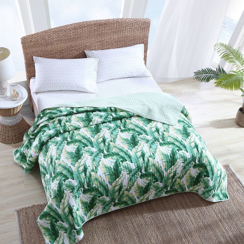Twin Anguilla Botanical Quilt Green - Tommy Bahama