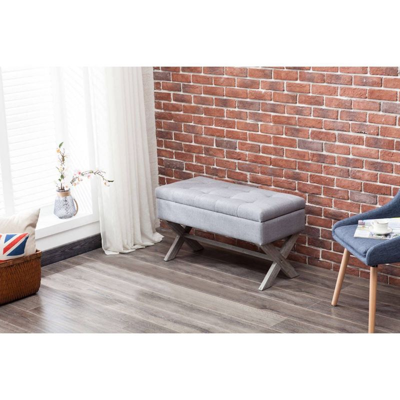 Angelina Storage Bench Gray - Boraam